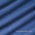 Fireproof Cotton Acrylic Blend Blue Warm Sleepwear Fabric